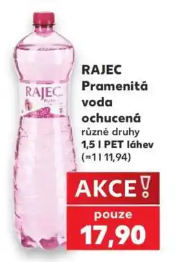 Kaufland RAJEC Pramenitá voda ochucená nabídka