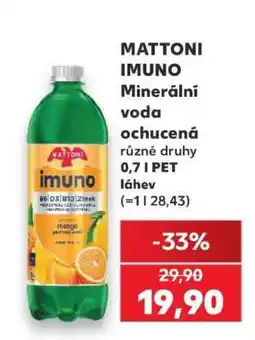 Kaufland MATTONI IMUNO Minerální voda ochucená nabídka