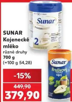 Kaufland SUNAR Kojenecké mléko nabídka
