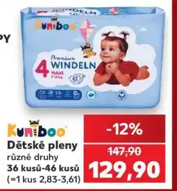Kaufland Kuniboo Dětské pleny nabídka