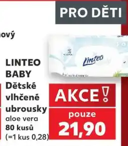 Kaufland LINTEO BABY Dětské vlhčené ubrousky aloe vera nabídka