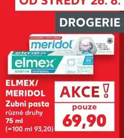Kaufland ELMEX / MERIDOL Zubní pasta nabídka
