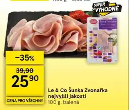 Tesco Le & Co Šunka Zvonařka nejvyšší jakosti nabídka