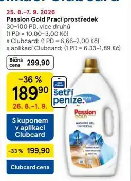Tesco Passion Gold Prací prostředek nabídka