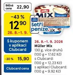 Tesco Müller Mix nabídka