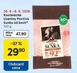 Tesco KOSTELECKÉ UZENINY Poctivá šunka od kosti nabídka