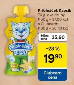 Tesco Pribináček kapsík nabídka