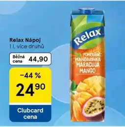 Tesco Relax Nápoj nabídka