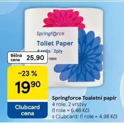 Tesco Springforce Toaletní papír nabídka