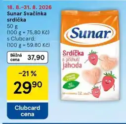 Tesco Sunar Svačinka srdíčka nabídka