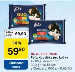 Tesco Felix kapsičky pro kočky nabídka