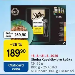 Tesco Sheba kapsičky pro kočky nabídka