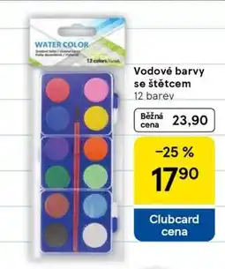 Tesco Vodové barvy se štětcem nabídka