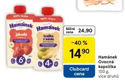 Tesco Hamánek ovocná kapsička nabídka