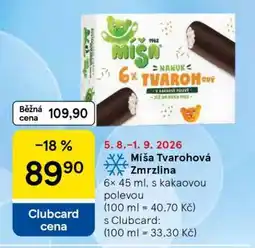 Tesco Míša Tvarohová zmrzlina nabídka