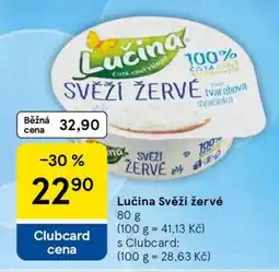 Tesco Lučina svěží žervé nabídka