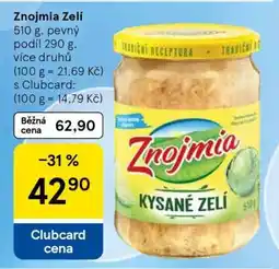 Tesco ZNOJMIA ZELÍ nabídka