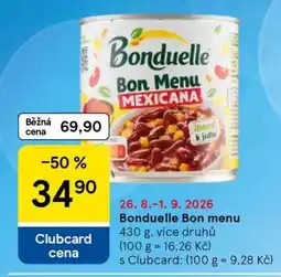 Tesco Bonduelle Bon Menu nabídka