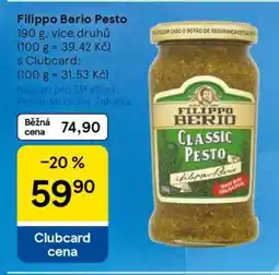 Tesco Filippo Berio Pesto nabídka