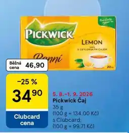 Tesco Pickwick čaj nabídka