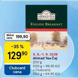 Tesco Ahmad Tea Čaj nabídka