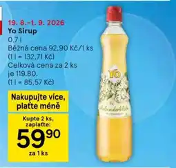 Tesco Yo sirup nabídka