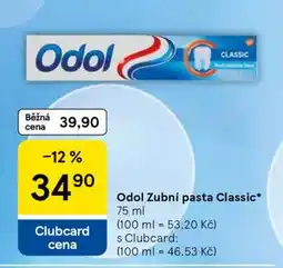 Tesco Odol Zubní pasta Classic nabídka