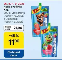 Tesco Hello Svačinka XXL nabídka