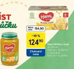 Tesco Hami Mlíčko s kaší nabídka