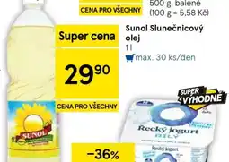 Tesco Sunol slunečnicový olej nabídka