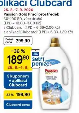 Tesco Passion Gold Prací prostředek nabídka
