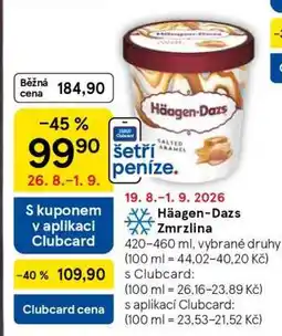 Tesco HÄAGEN DAZS Zmrzlina nabídka