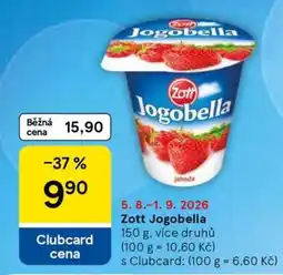 Tesco ZOTT JOGOBELLA nabídka