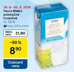Tesco Tesco Mléko polotučné trvanlivé nabídka