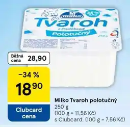 Tesco Milko Tvaroh polotučný nabídka