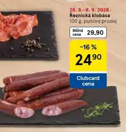 Tesco Řeznická klobása nabídka