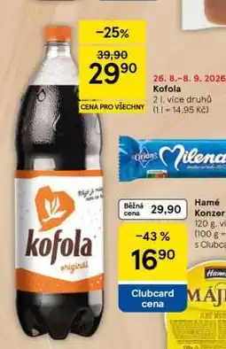 Tesco Kofola nabídka