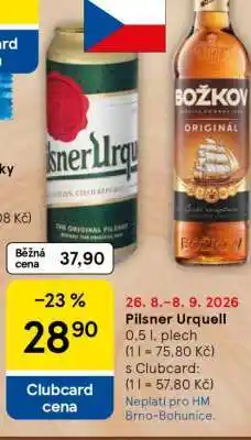 Tesco Pilsner Urquell nabídka