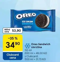 Tesco Oreo Sandwich zmrzlina nabídka
