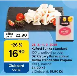 Tesco Kuřecí šunka standard nabídka