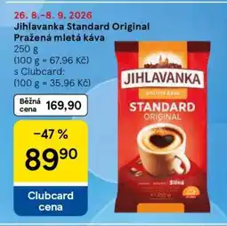 Tesco Jihlavanka Standard Original Pražená mletá káva nabídka