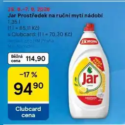Tesco Jar Prostředek na ruční mytí nádobí nabídka