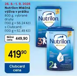 Tesco Nutrilon Mléčná výživa v prášku nabídka