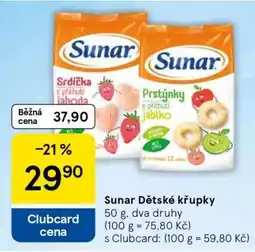 Tesco Sunar Dětské křupky nabídka