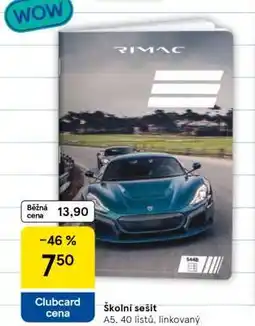 Tesco Školní sešit nabídka