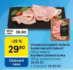 Tesco Chodura Excelent dušená šunka nejvyšší jakosti nabídka
