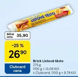 Tesco Brick Listové těsto nabídka