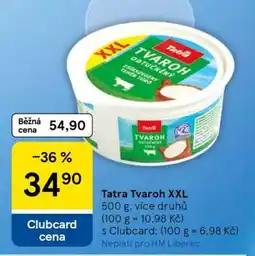 Tesco Tatra Tvaroh XXL nabídka