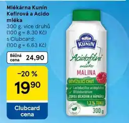 Tesco Mlékárna Kunín Kefírová a Acido mléka nabídka