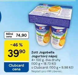Tesco Zott Jogobella Jogurtový nápoj nabídka